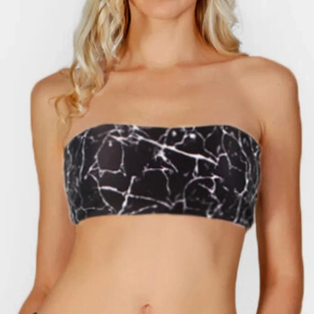 Marble Printed Sleeveless Bikini Set size Medium & Large NEW